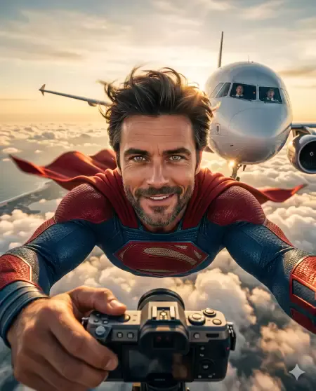 Superhero Cloud Selfie