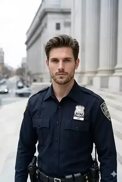 Police Officer Cinematic Portrait