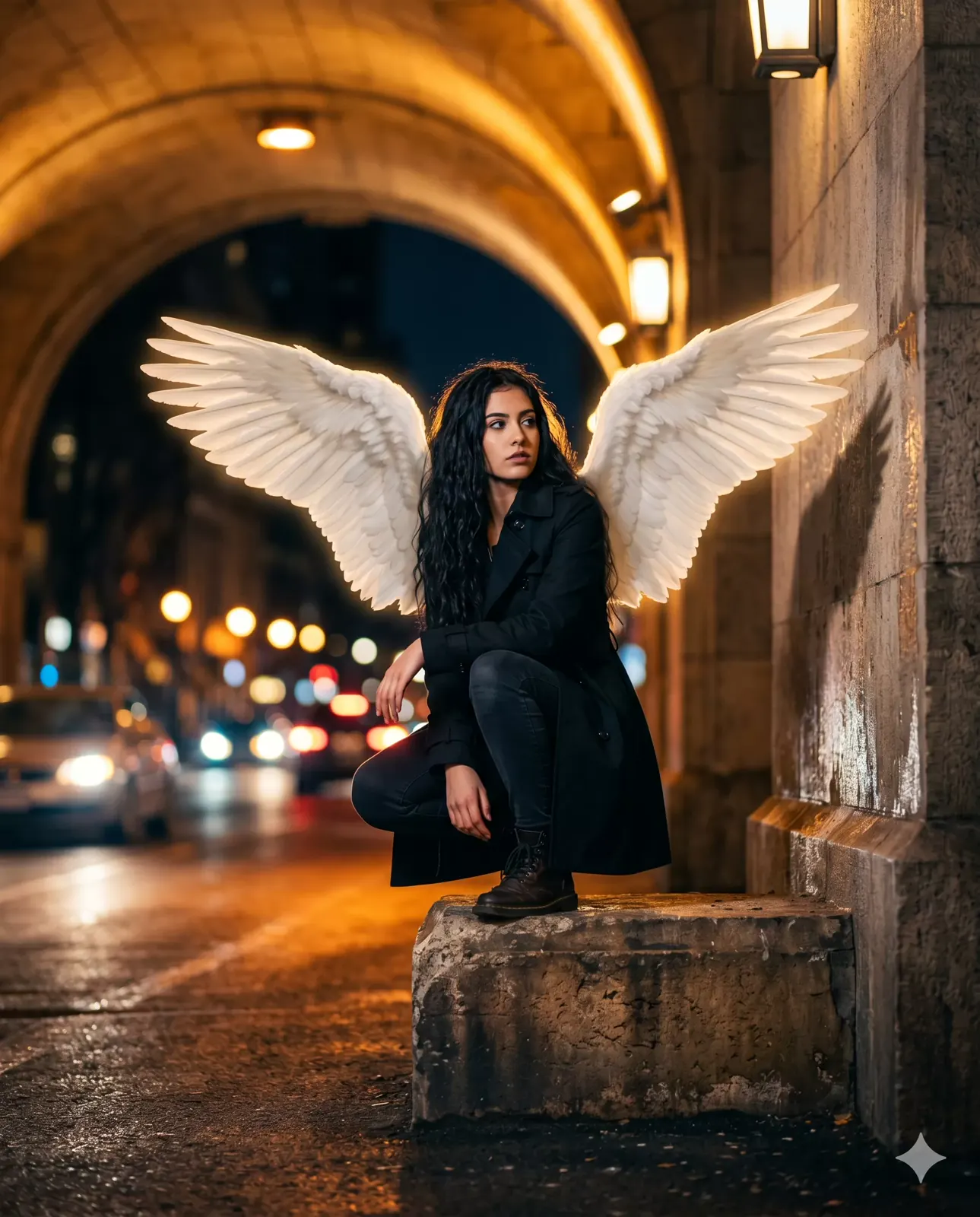 Urban angel fashion portrait