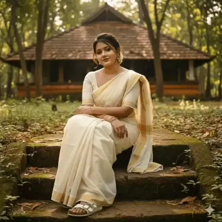 Traditional Kerala Stil Sari