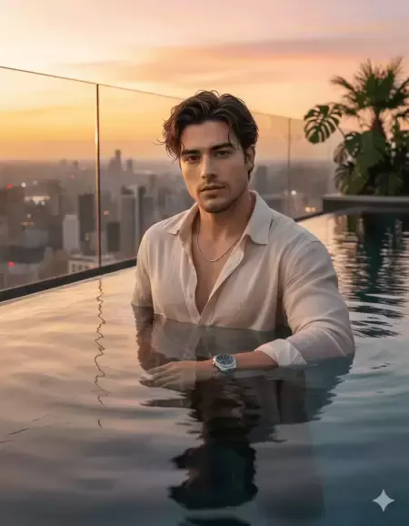 Sunset Infinity Pool Elegance