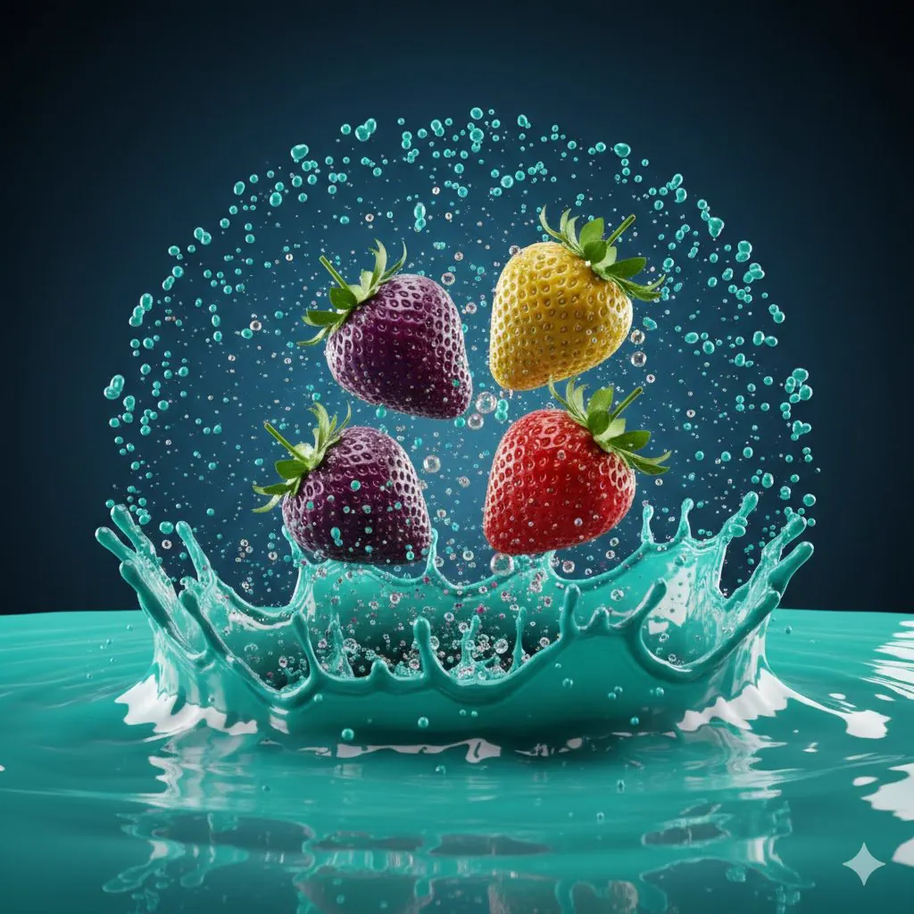 Çarpıcı Meyve Sıvı Splash Fotoğrafı