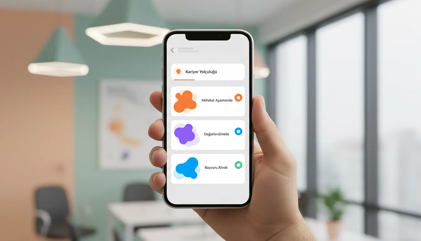 Modern İş Adayı Paneli (Kariyer Yolculuğu UI Mockup