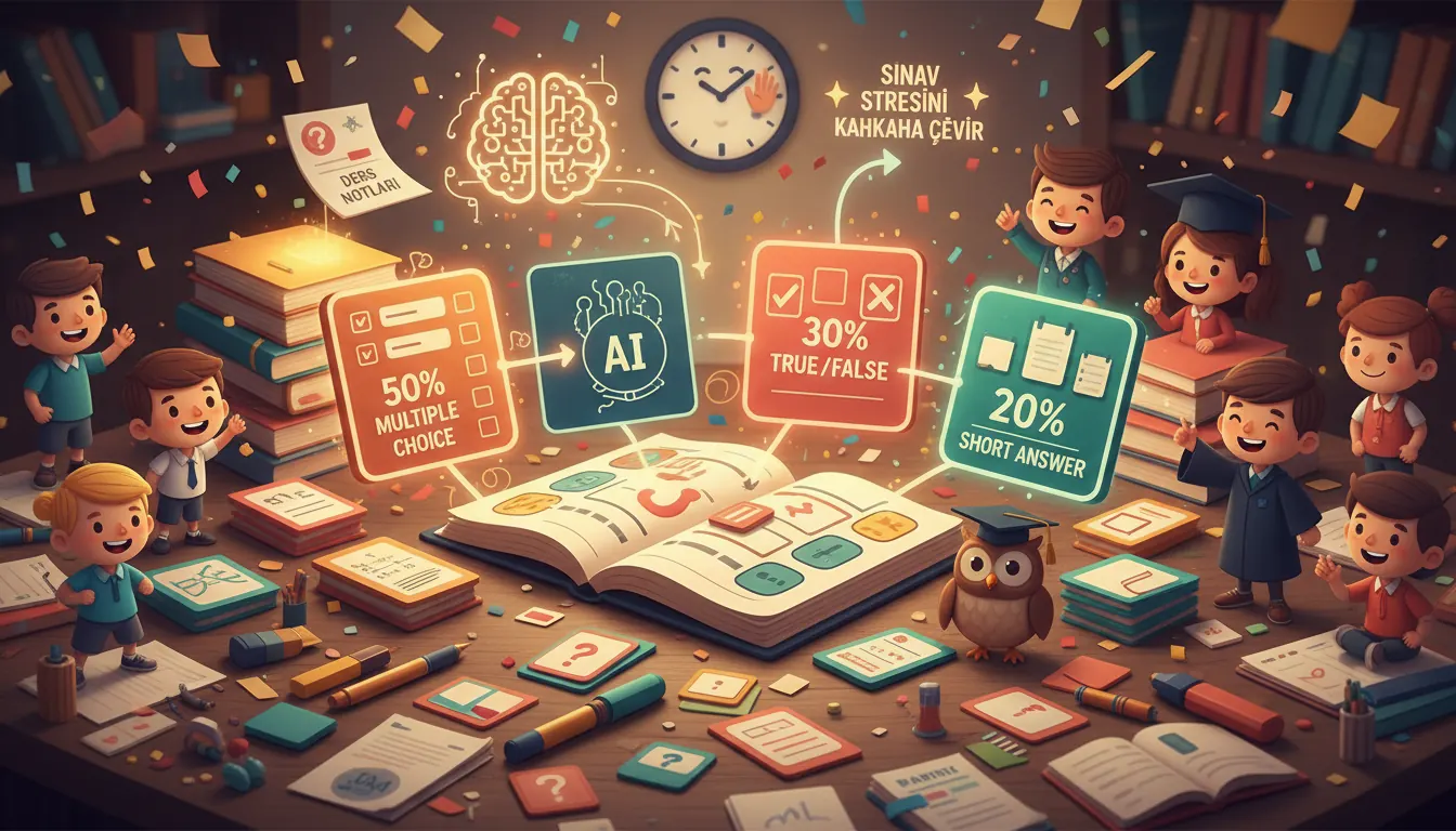 Notlarından Sınav Fatihi Quiz Seti Üret!