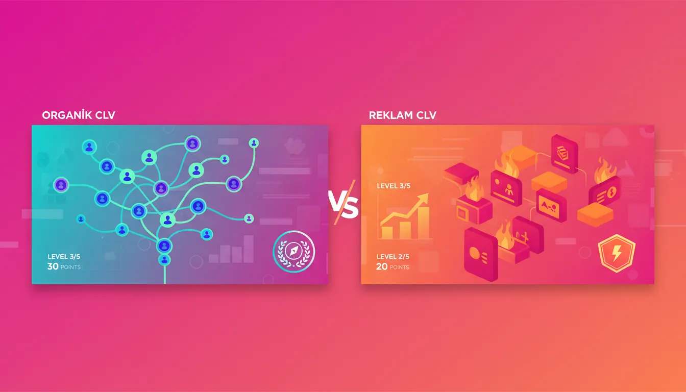 Organik vs Reklam CLV Karşılaştırması