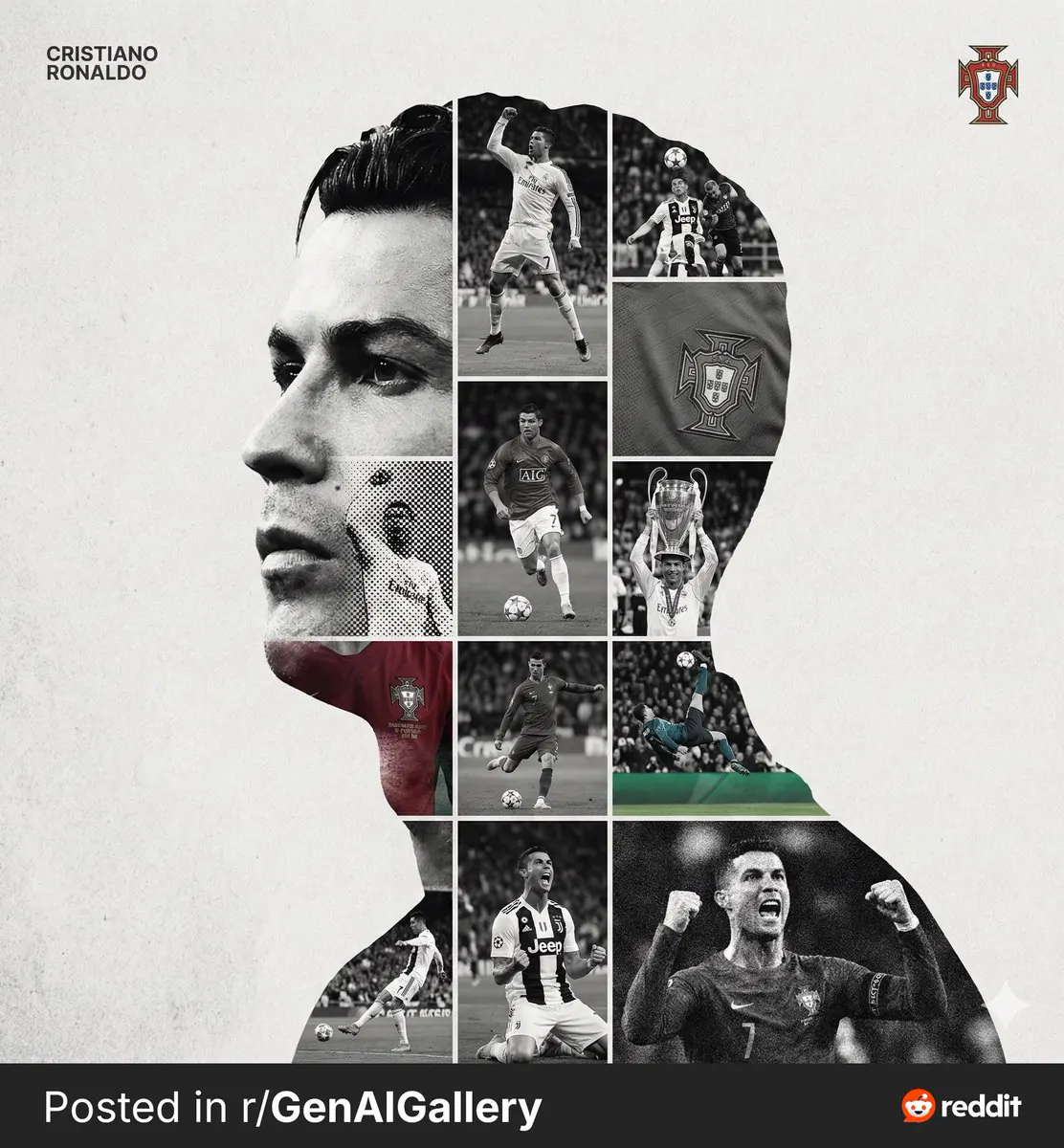 Sporcu Siluet Mosaic Tribute Poster