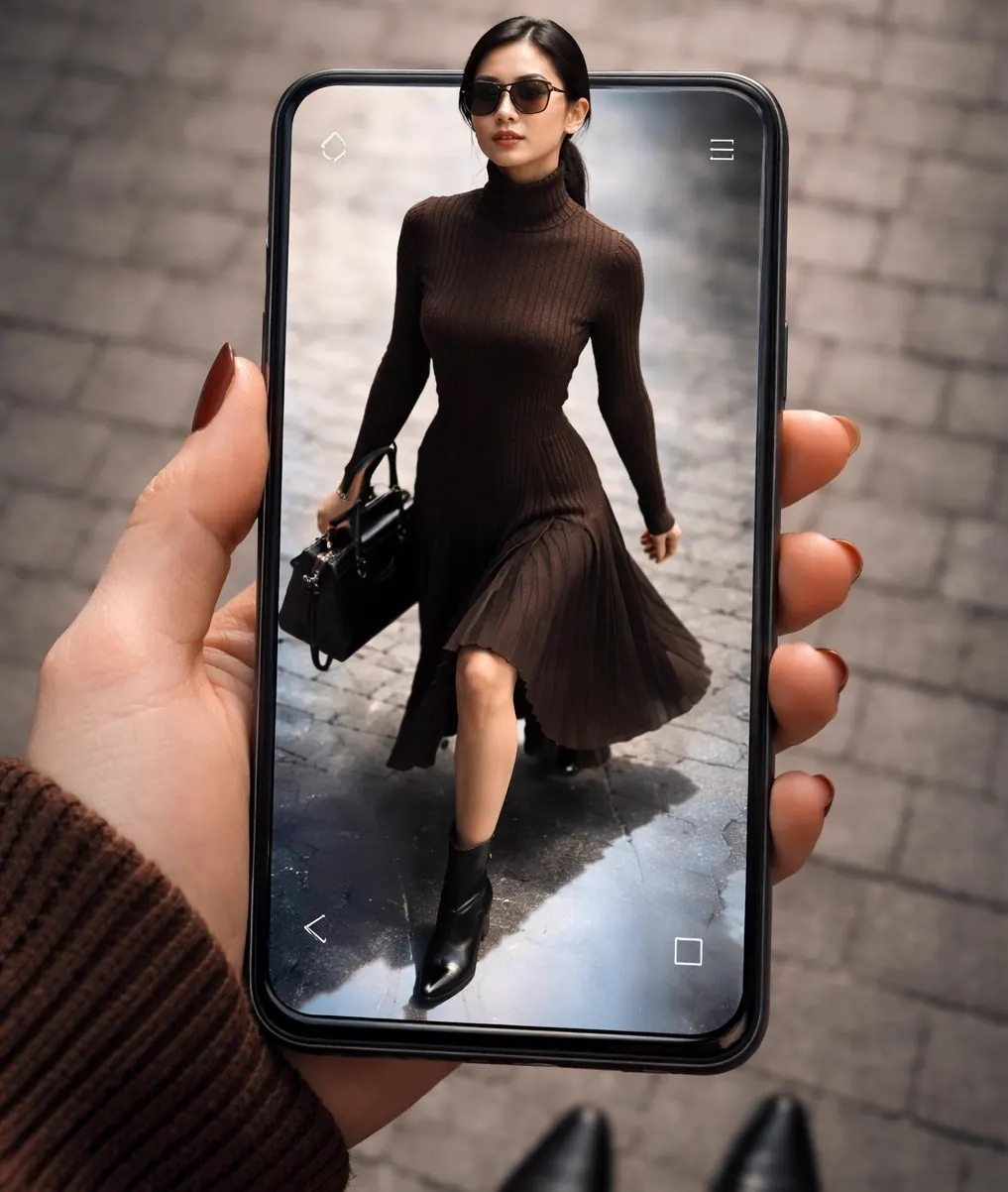 Telefon ve Resim İçiçe Görsel Oluşturma